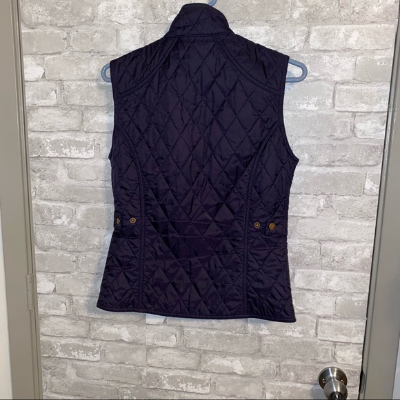 Women’s barbour snap/zip quilted vest sz 4 #D2 - Picture 3 of 5